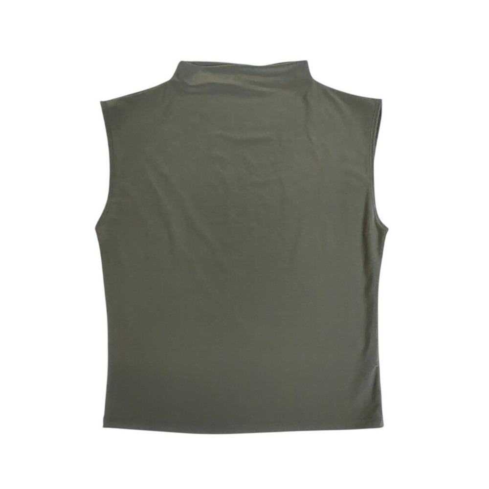 Wilfred Top Women M Army Green Sleeveless Mock Neck 110648